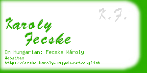 karoly fecske business card